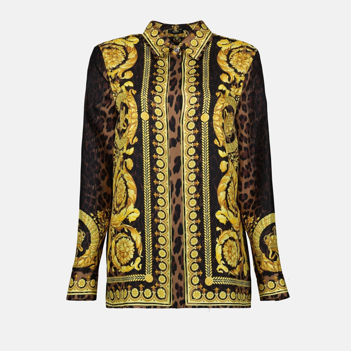 Baroque Silk Shirt-Leopard