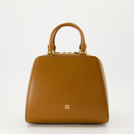 Small Antigona Top Handle Bag in Tan Leather