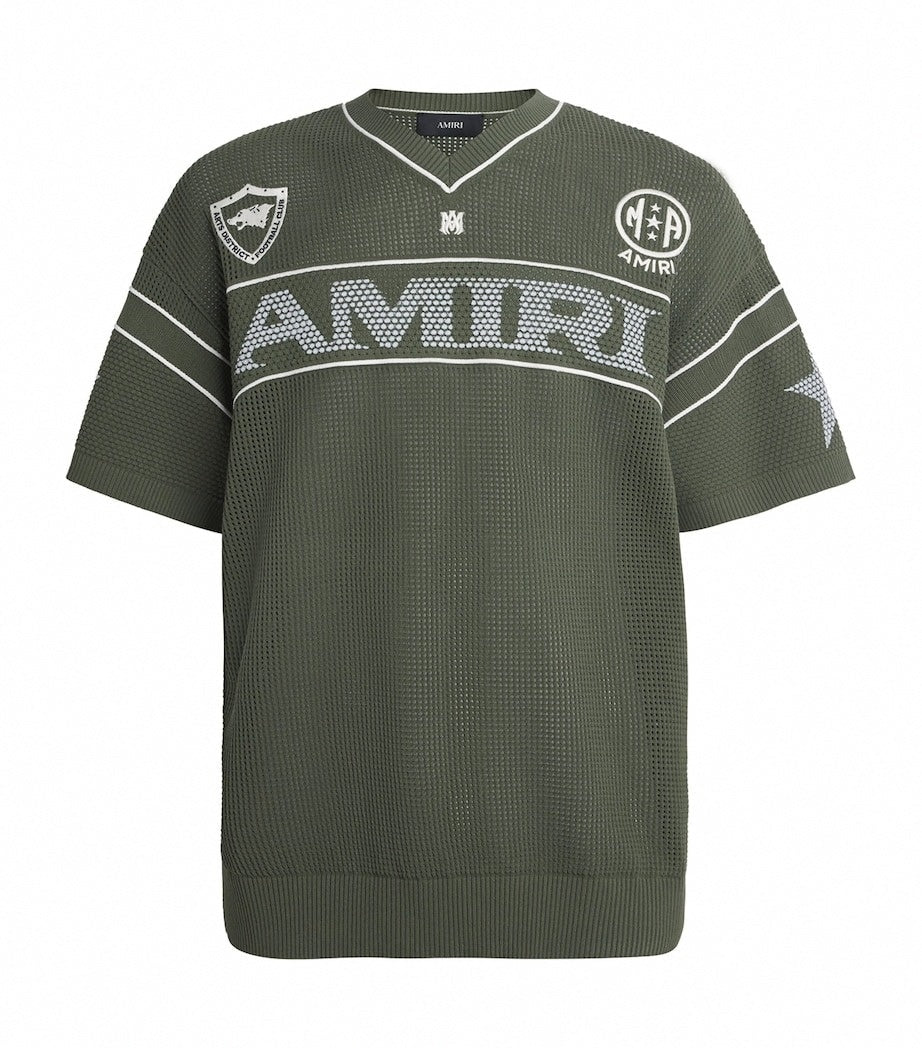 Technical Knitted Logo Oversized T-Shirt