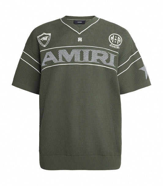 Technical Knitted Logo Oversized T-Shirt