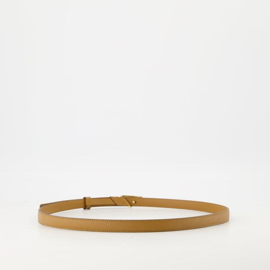 Saffiano Leather Belt – Tan