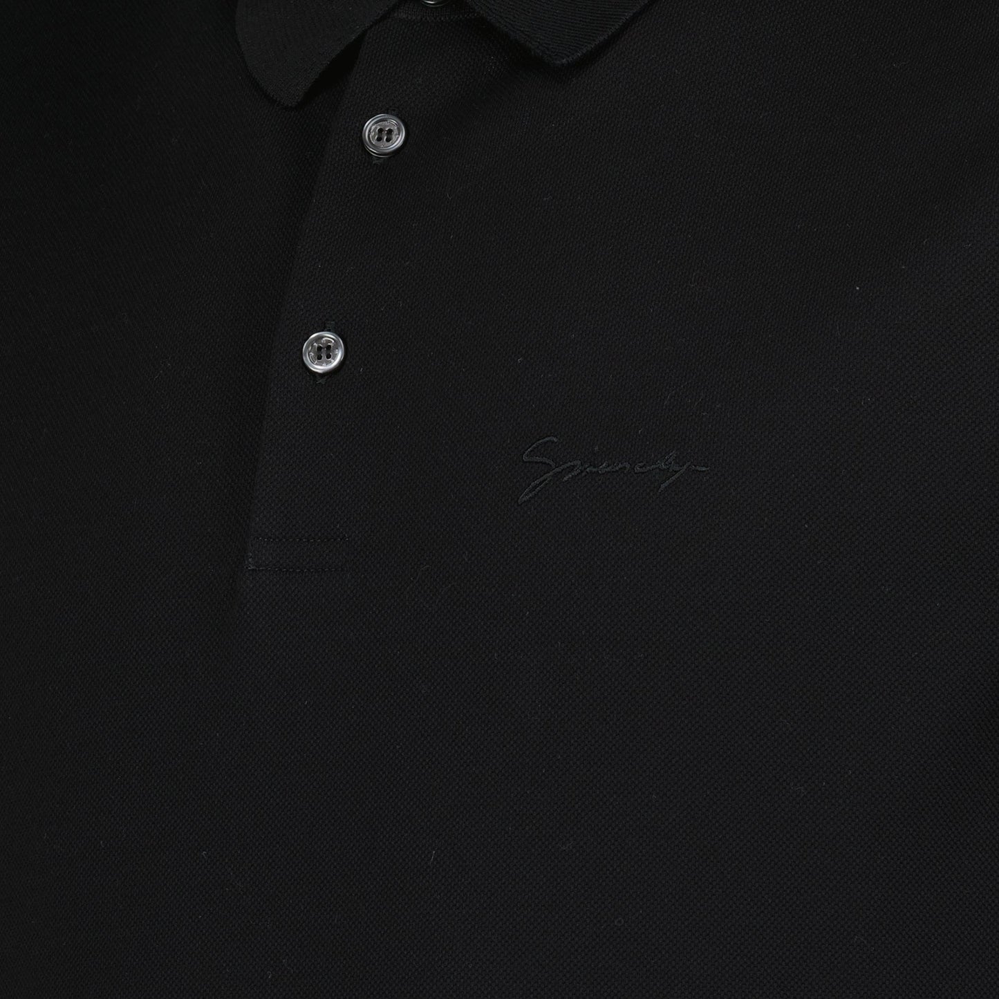 Givenchy Black Minimalist Polo Shirt with Signature Logo