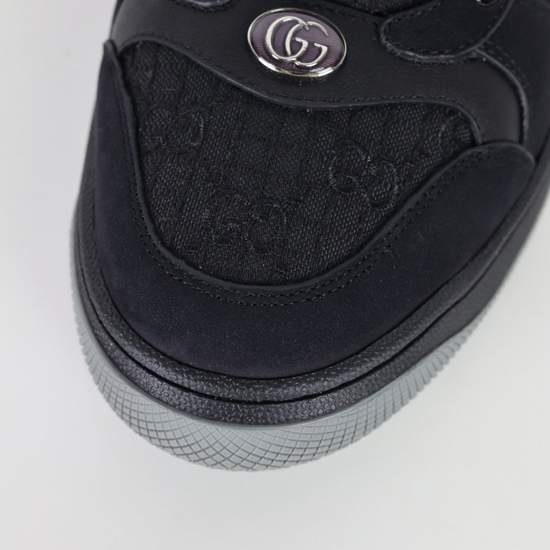 Screener Sneakers in Black with Web Stripe
