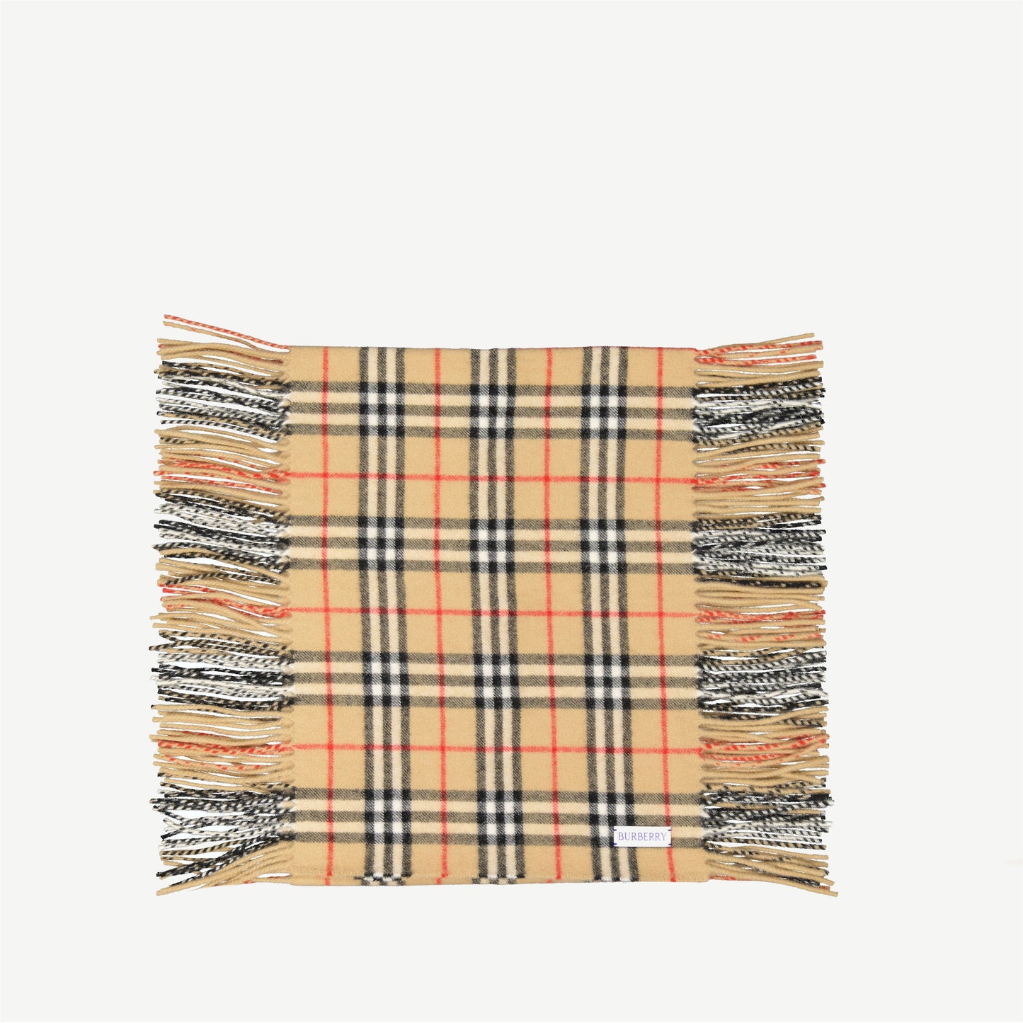 Classic Check Cashmere Scarf – Archive Beige