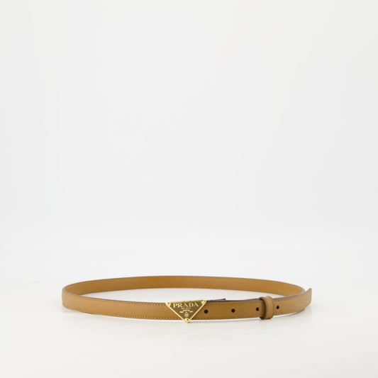 Saffiano Leather Belt – Tan