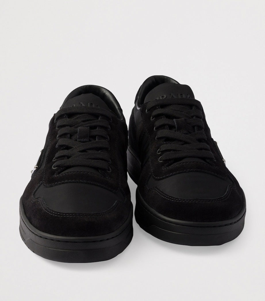 Suede & Re-Nylon Downtown Sneakers
