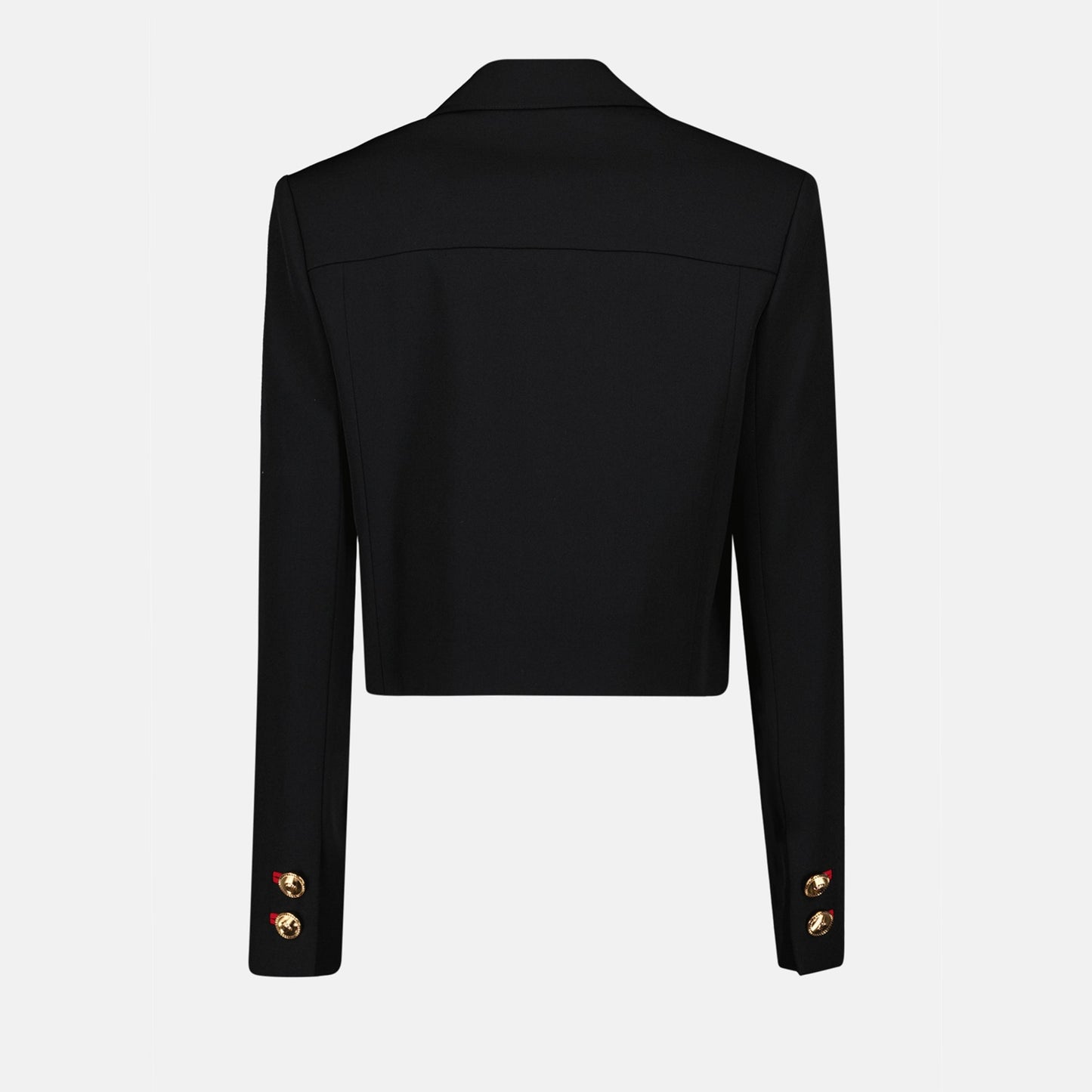 Cropped Medusa Button Tailored Jacket