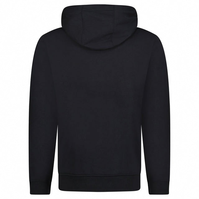 'Hove' check Hood Embroidery Logo Hoodie Zip Sweatshirt - Black