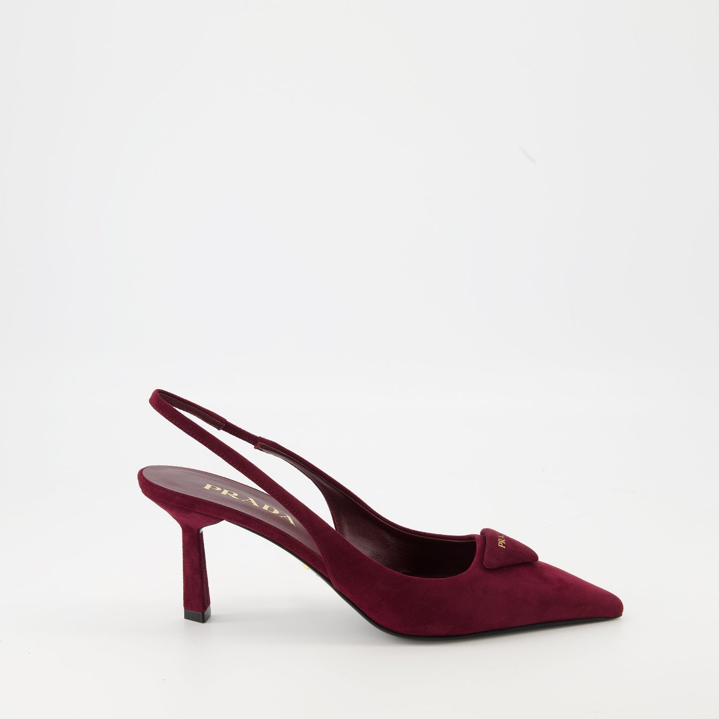 Burgundy Suede Slingback Pumps