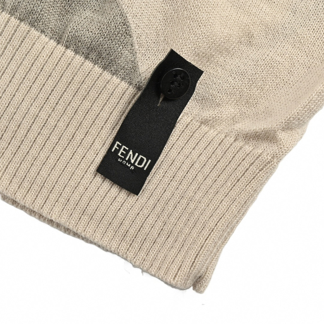 Diagonal FF Motif Wool Sweater