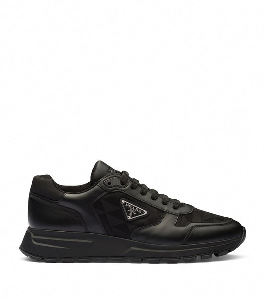 Leather & Re-Nylon Low-Top Sneakers