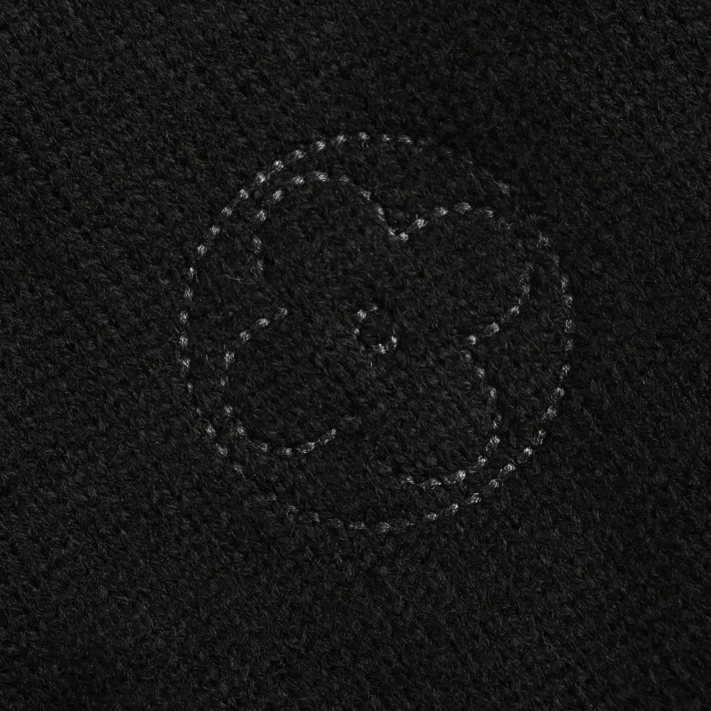 Monogram Outline Embroidered Knit Zip Jacket