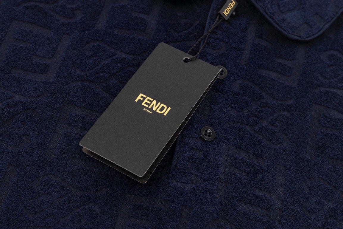 Textured Monogram Terry Polo Shirt