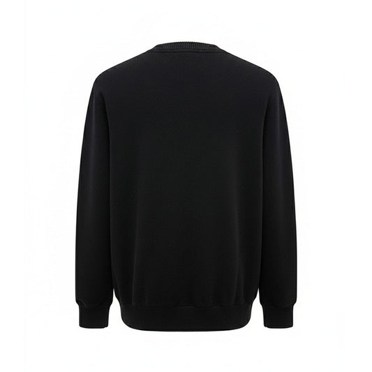 H Rond Embroidered Wool Crewneck Sweater