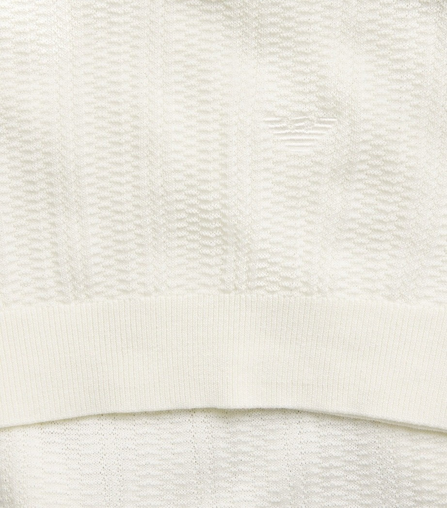 Men's Cotton Quarter-Zip Polo Shirt