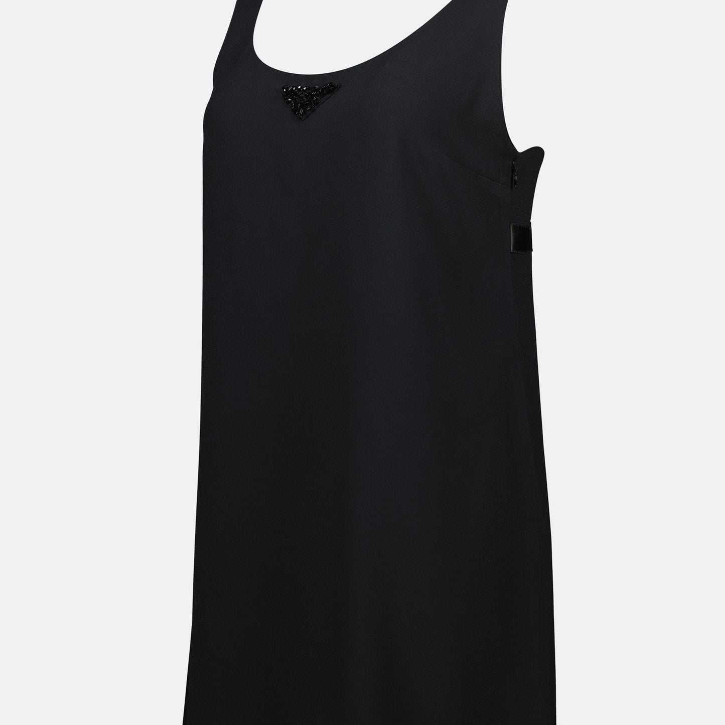 Sleeveless Ribbon-Tie Shift Dress