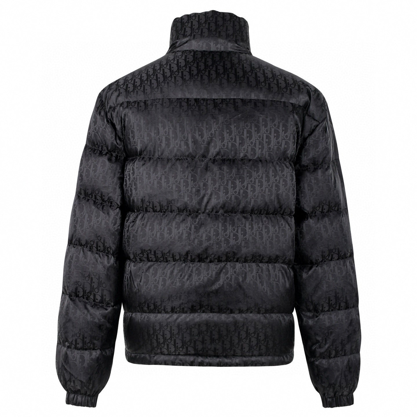 Oblique Quilted Down Jacket – Black