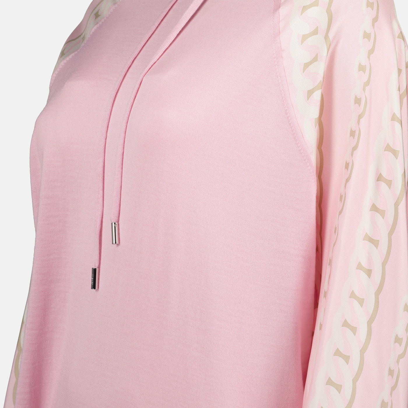 La Greca Trim Hooded Knit Sweater