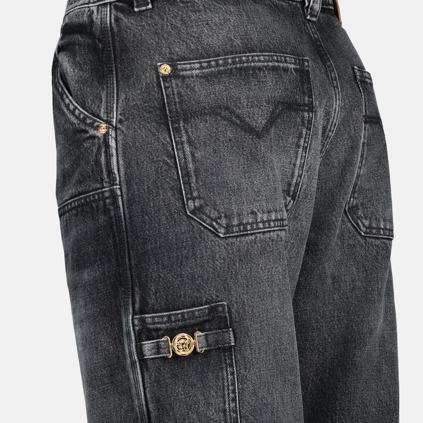 Gray Cargo Jeans