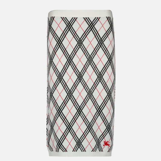 Midi Check Skirt