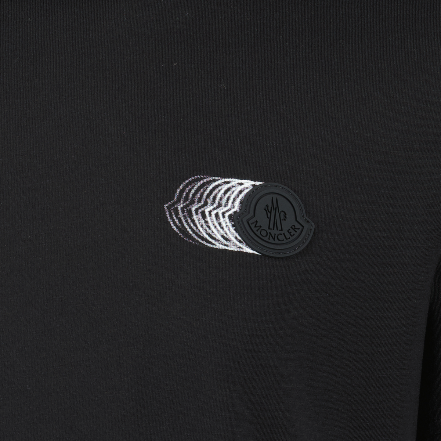 Black Faded Logo Print T-Shirt