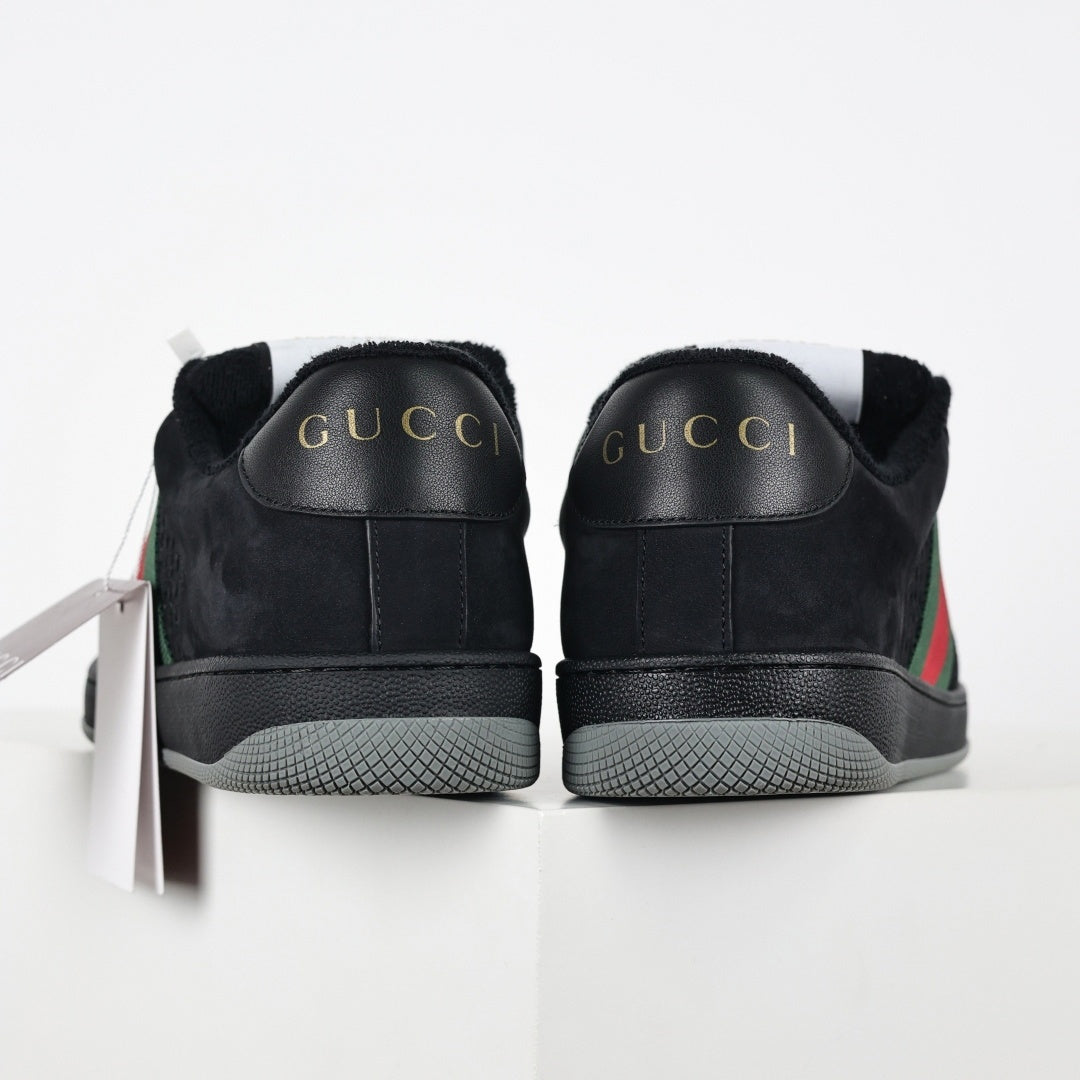 Screener Sneakers in Black with Web Stripe