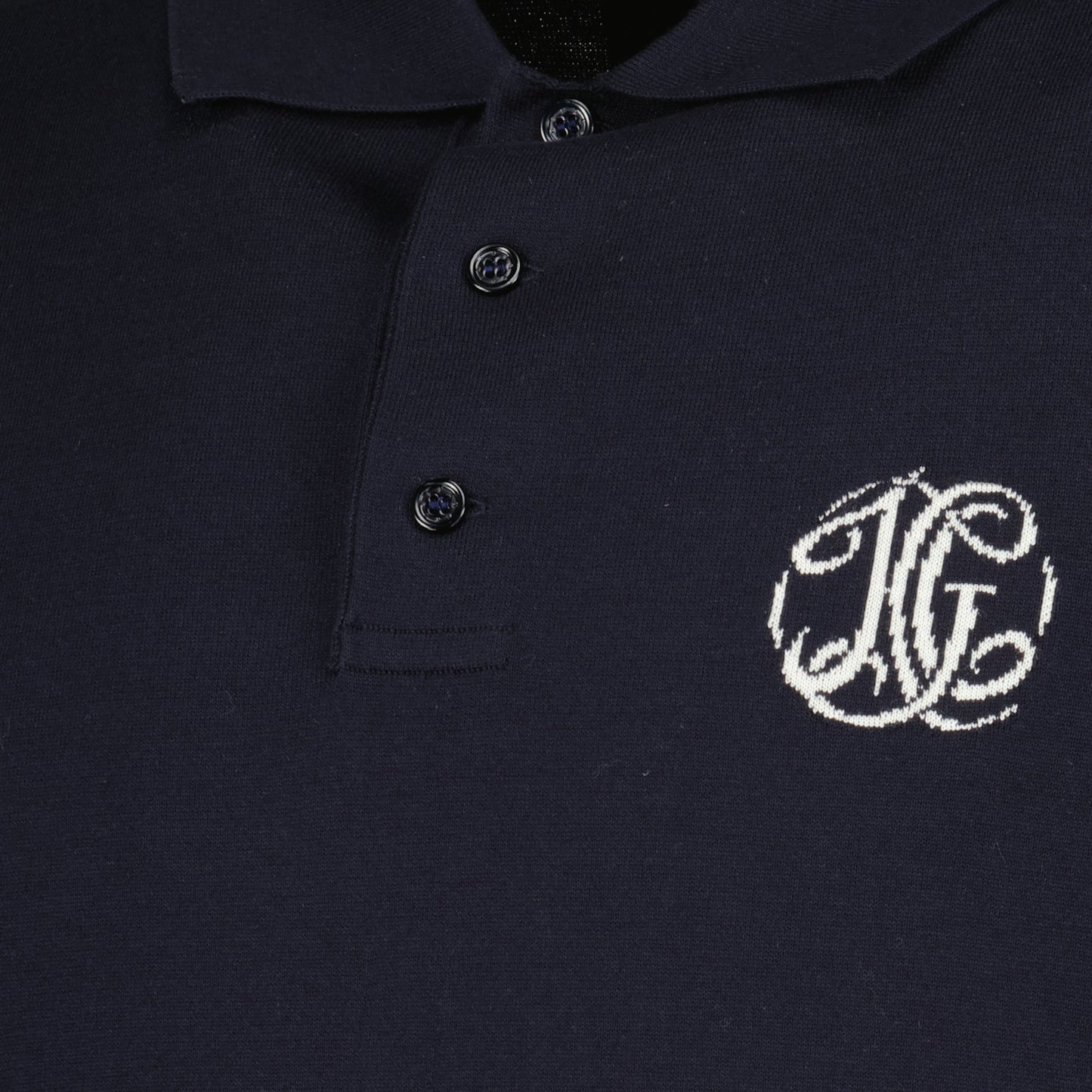 Givenchy Navy Polo Shirt with Embroidered Monogram Logo