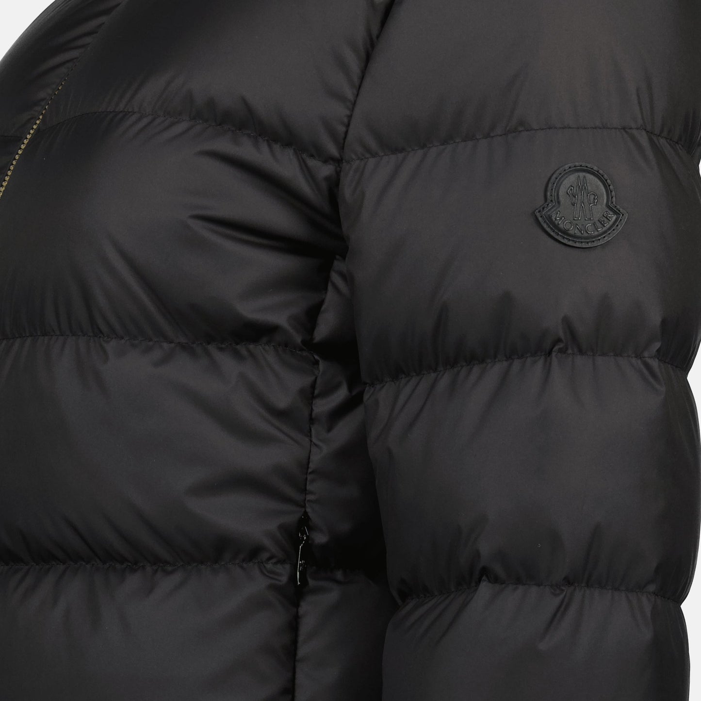 Cropped Down Jacket with Gold Zip