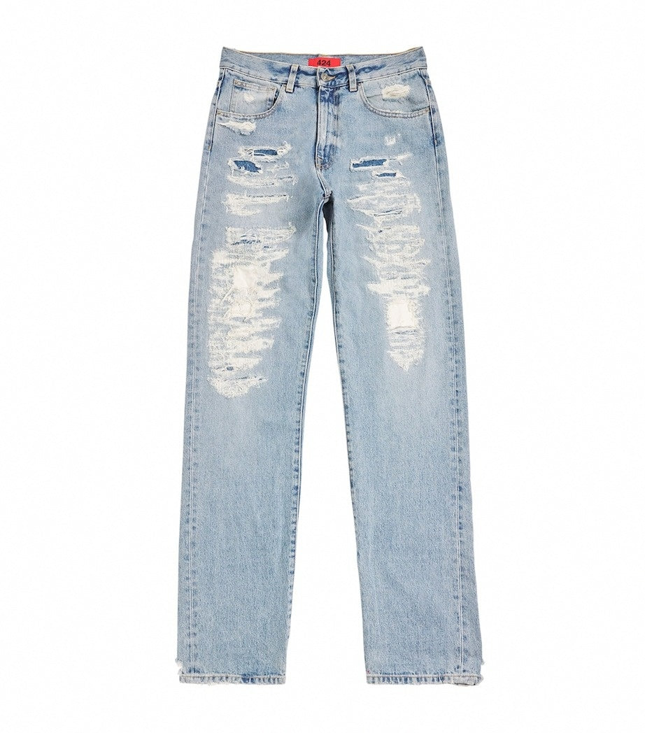 424 Distressed Loose-Fit Denim Jeans – Vintage Skate Aesthetic