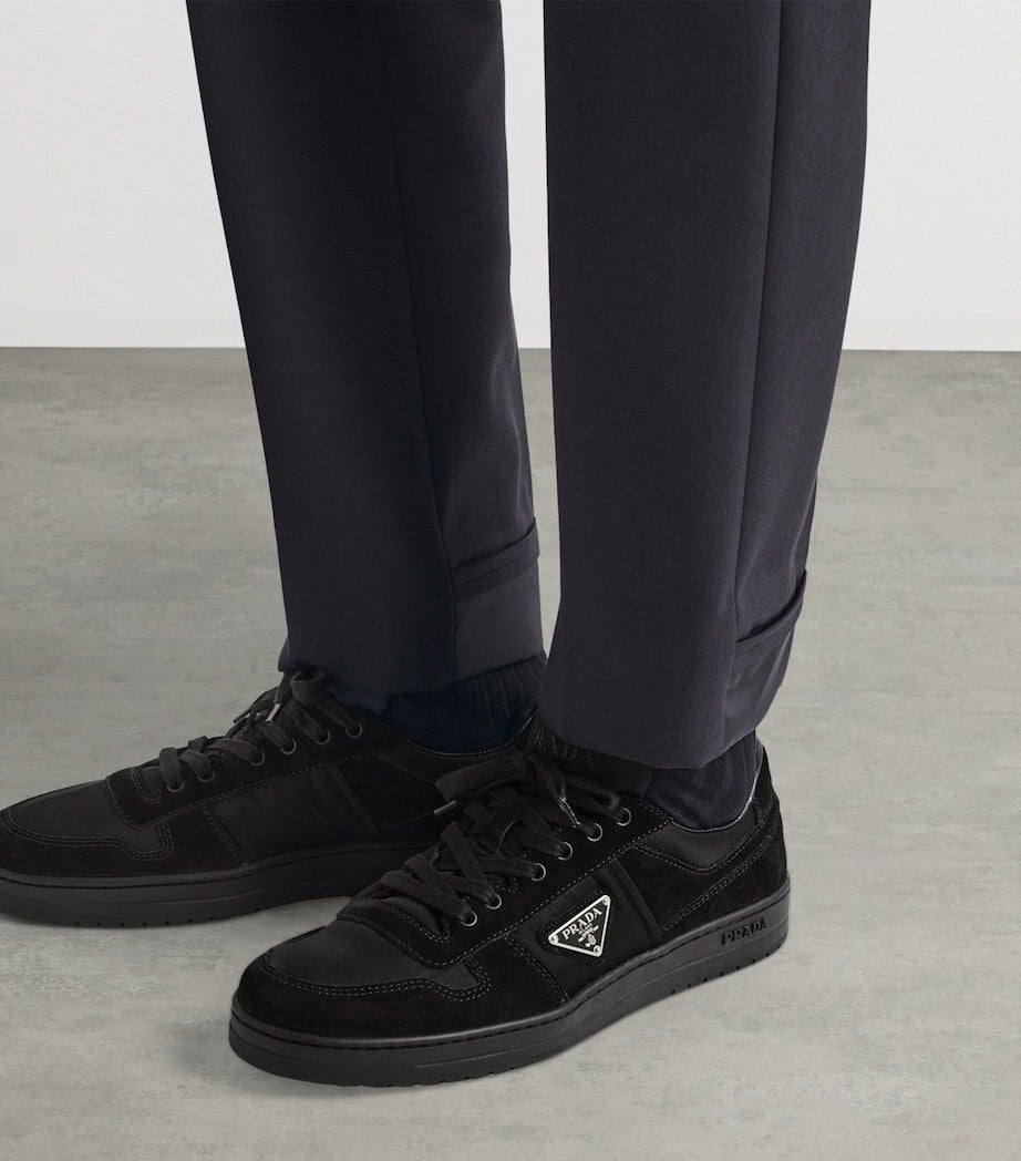 Suede & Re-Nylon Downtown Sneakers