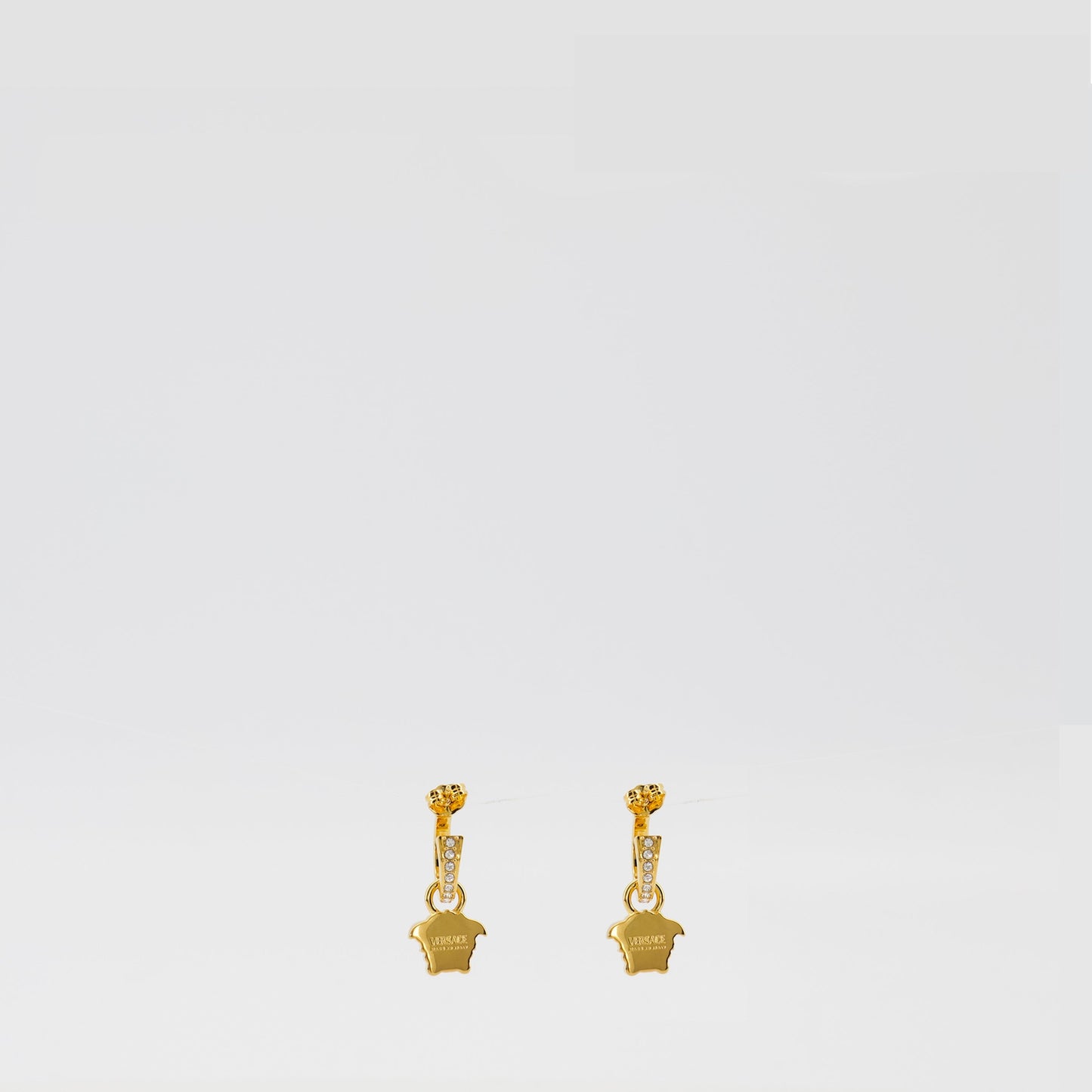 Medusa Drop Earrings with Crystal Bar
