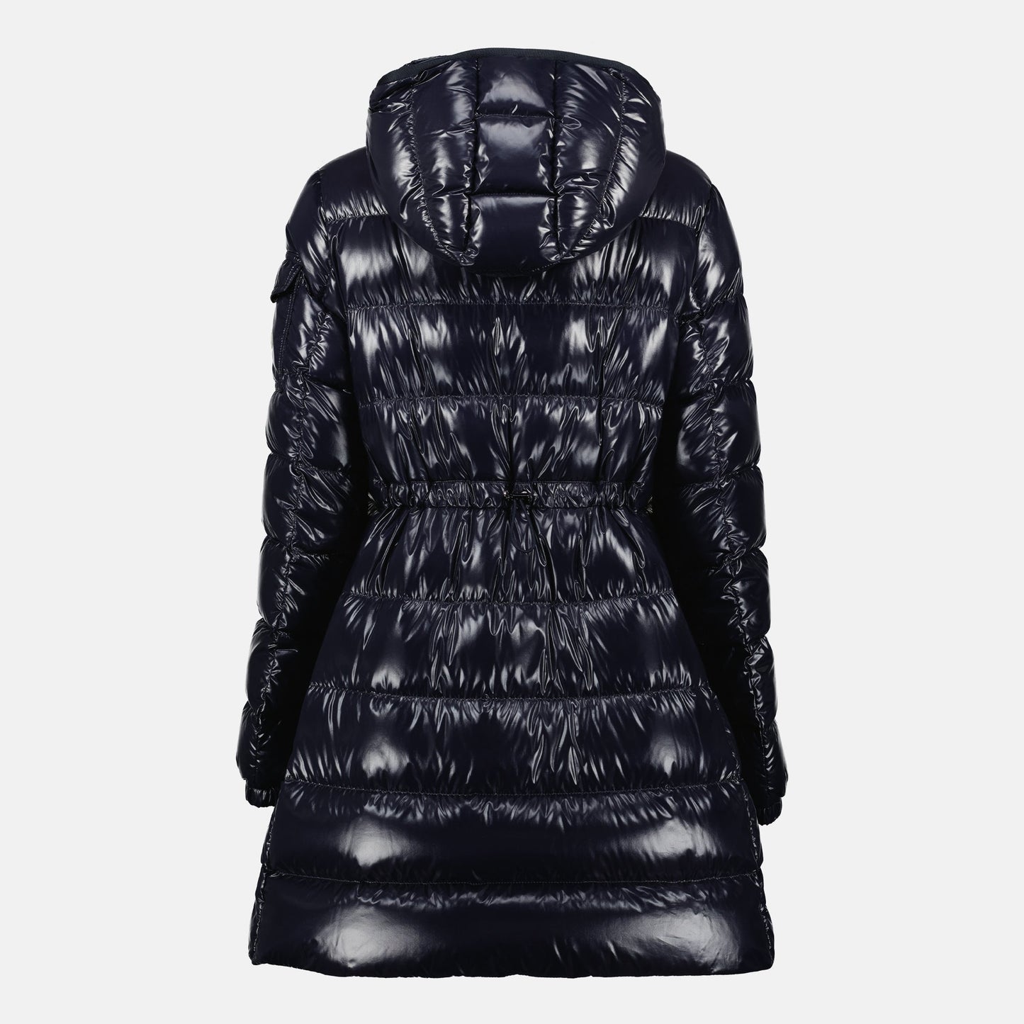 Glossy Hooded Long Puffer Coat