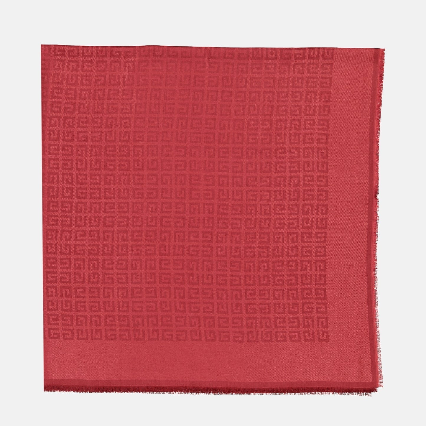 Monogram Tonal Scarf – Red