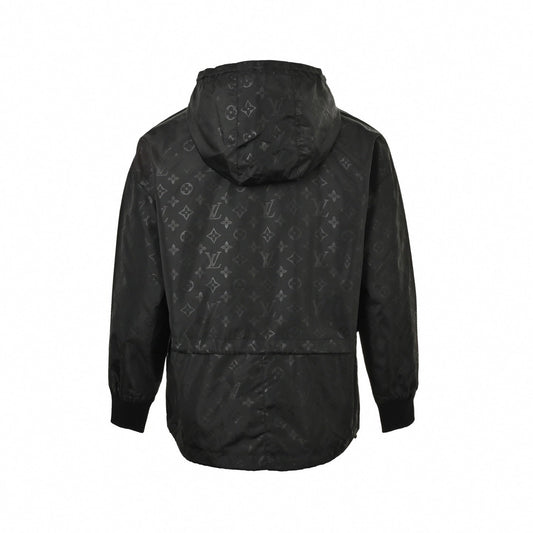 Monogram Hooded Windbreaker – Black Technical Edition