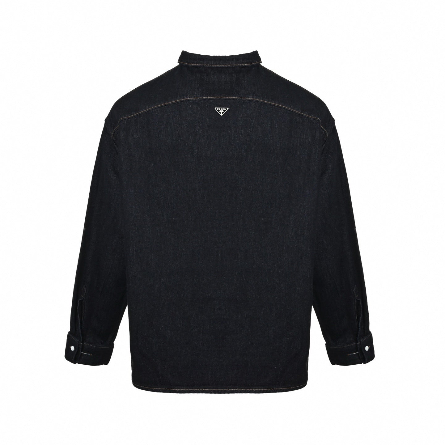 Triangle Logo Back Denim Shirt Jacket