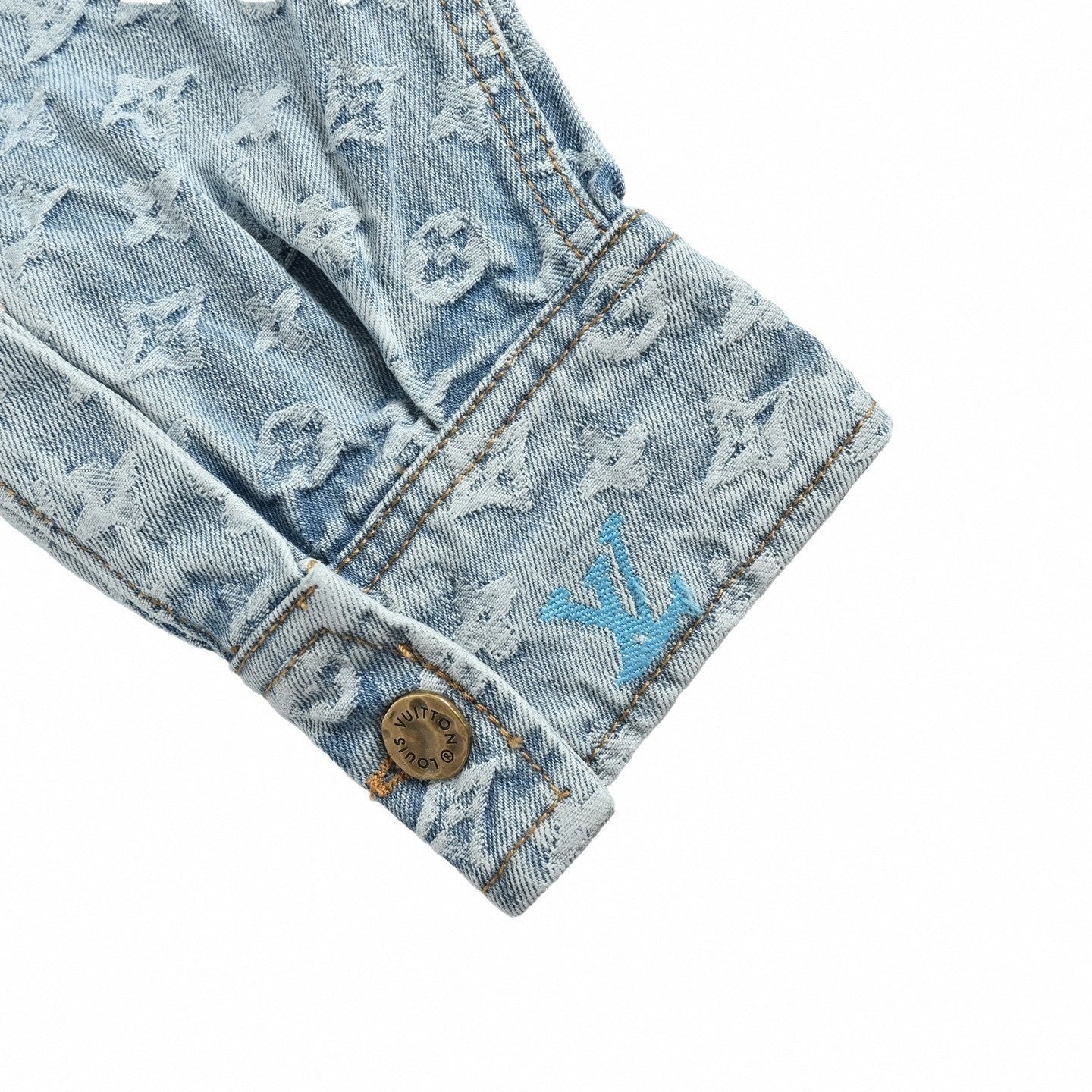 Monogram Denim Shirt – Light Blue Signature Jacquard