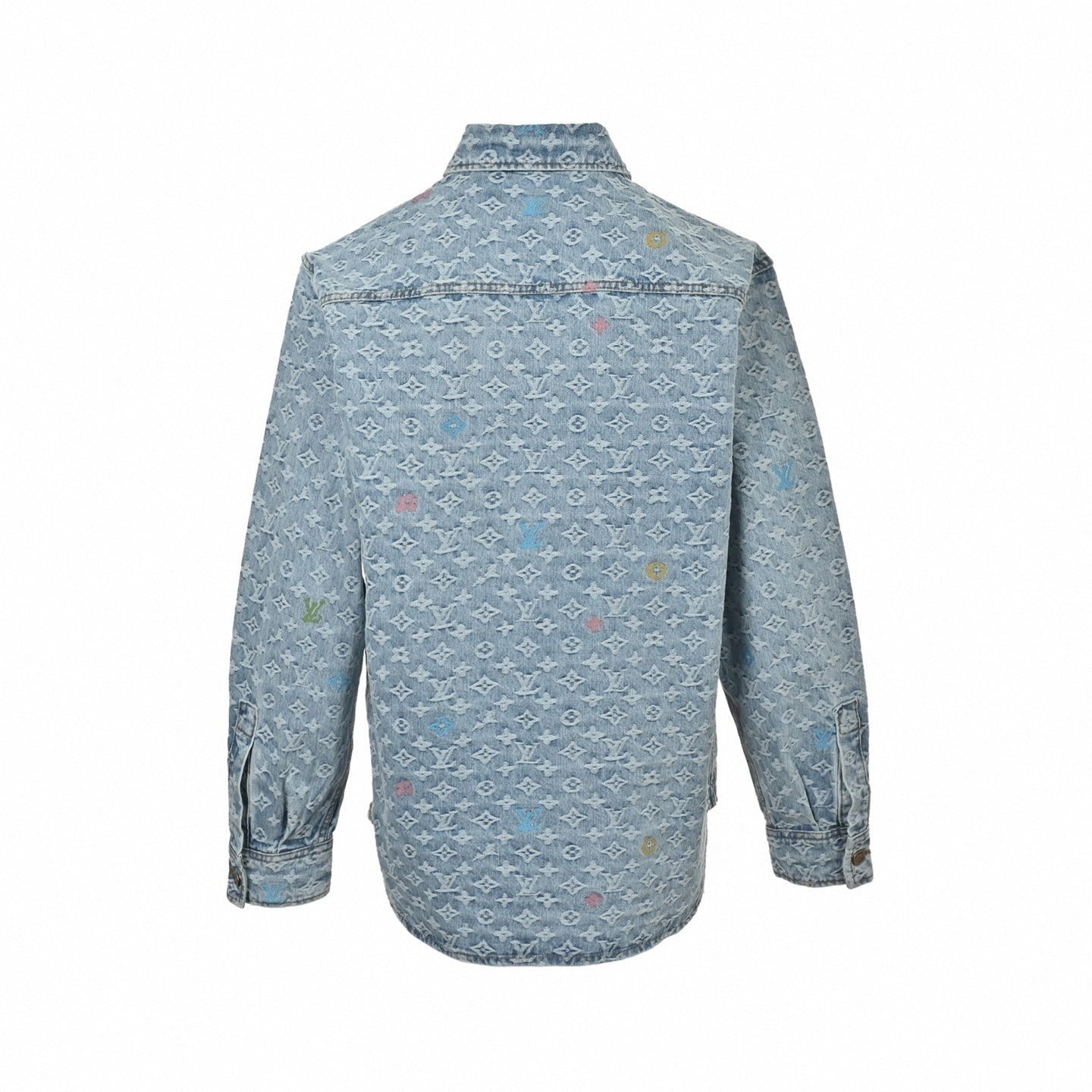 Monogram Denim Shirt – Light Blue Signature Jacquard