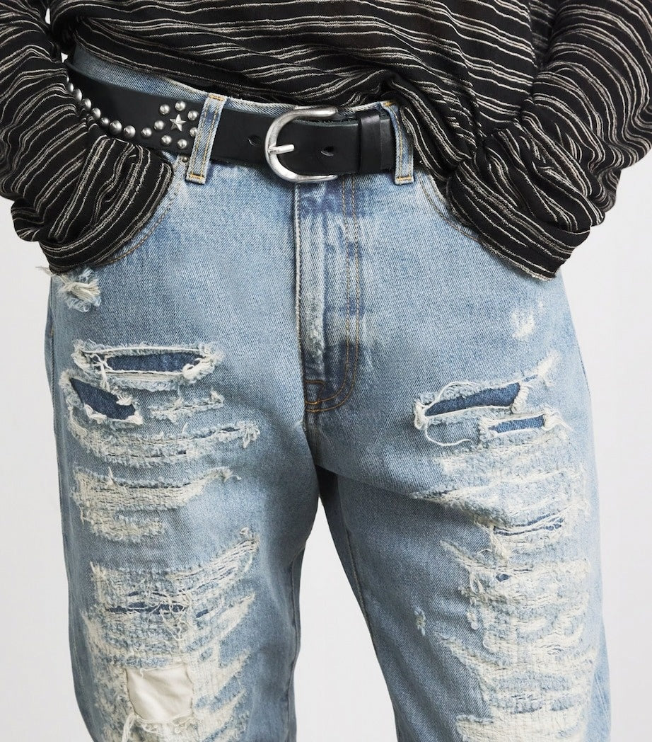 424 Distressed Loose-Fit Denim Jeans – Vintage Skate Aesthetic