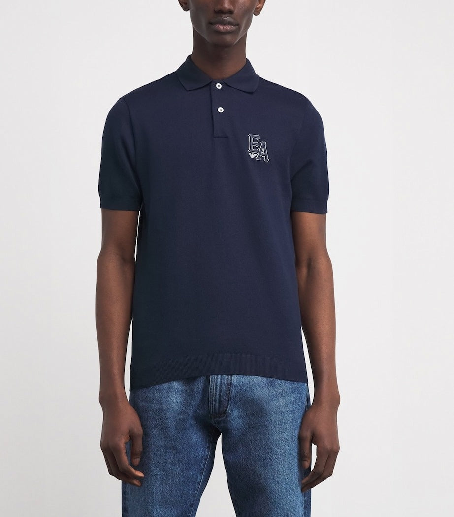 EA Logo Cotton Polo Shirt