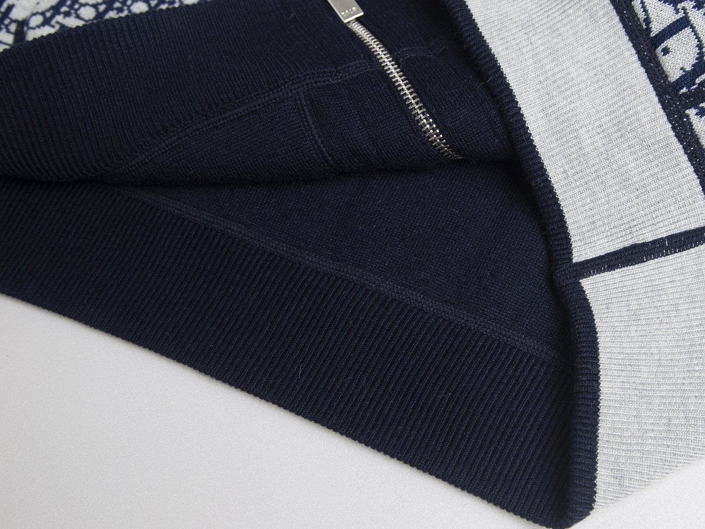 Oblique Wool Zip Hoodie
