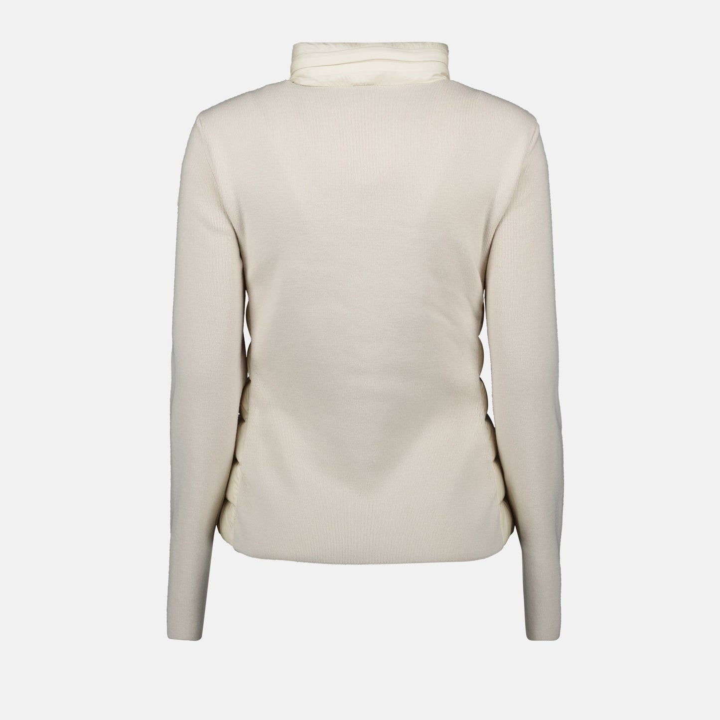 Cream Padded Knit Sleeve Jacket