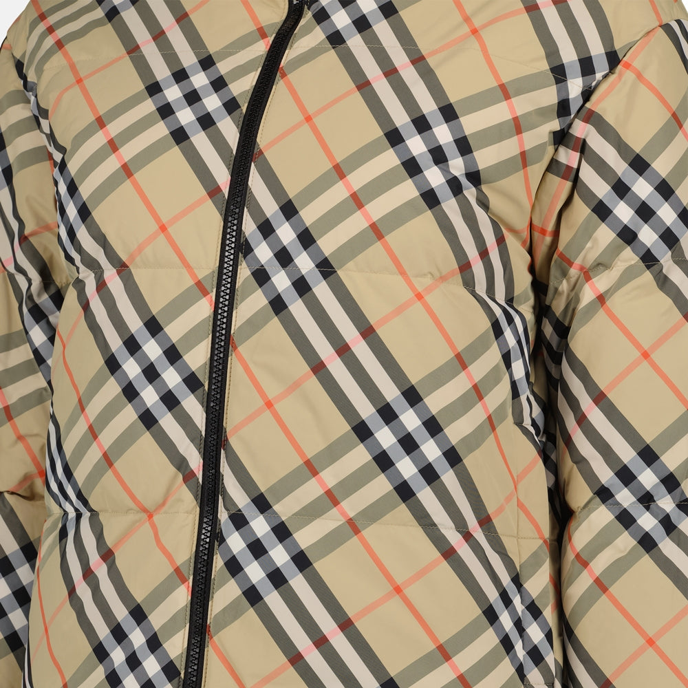 Vintage Check Puffer Jacket