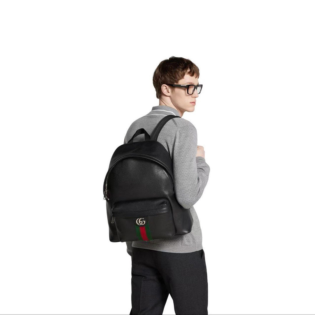 Black Leather Backpack
