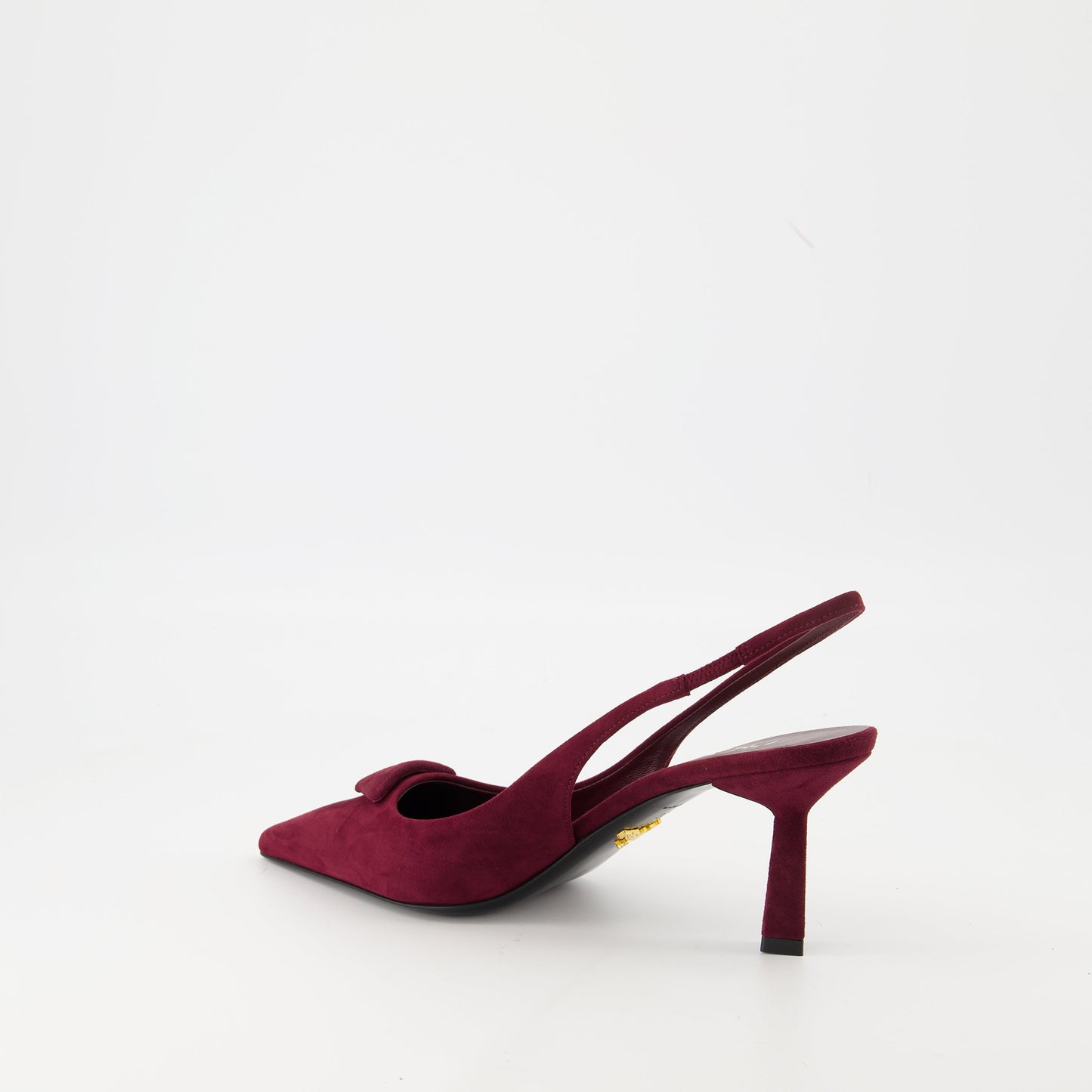 Burgundy Suede Slingback Pumps