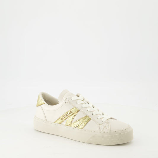 Low-Top Sneakers – White & Gold