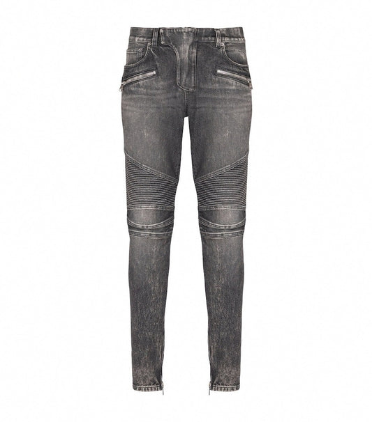 Biker Slim-Fit Denim Jeans
