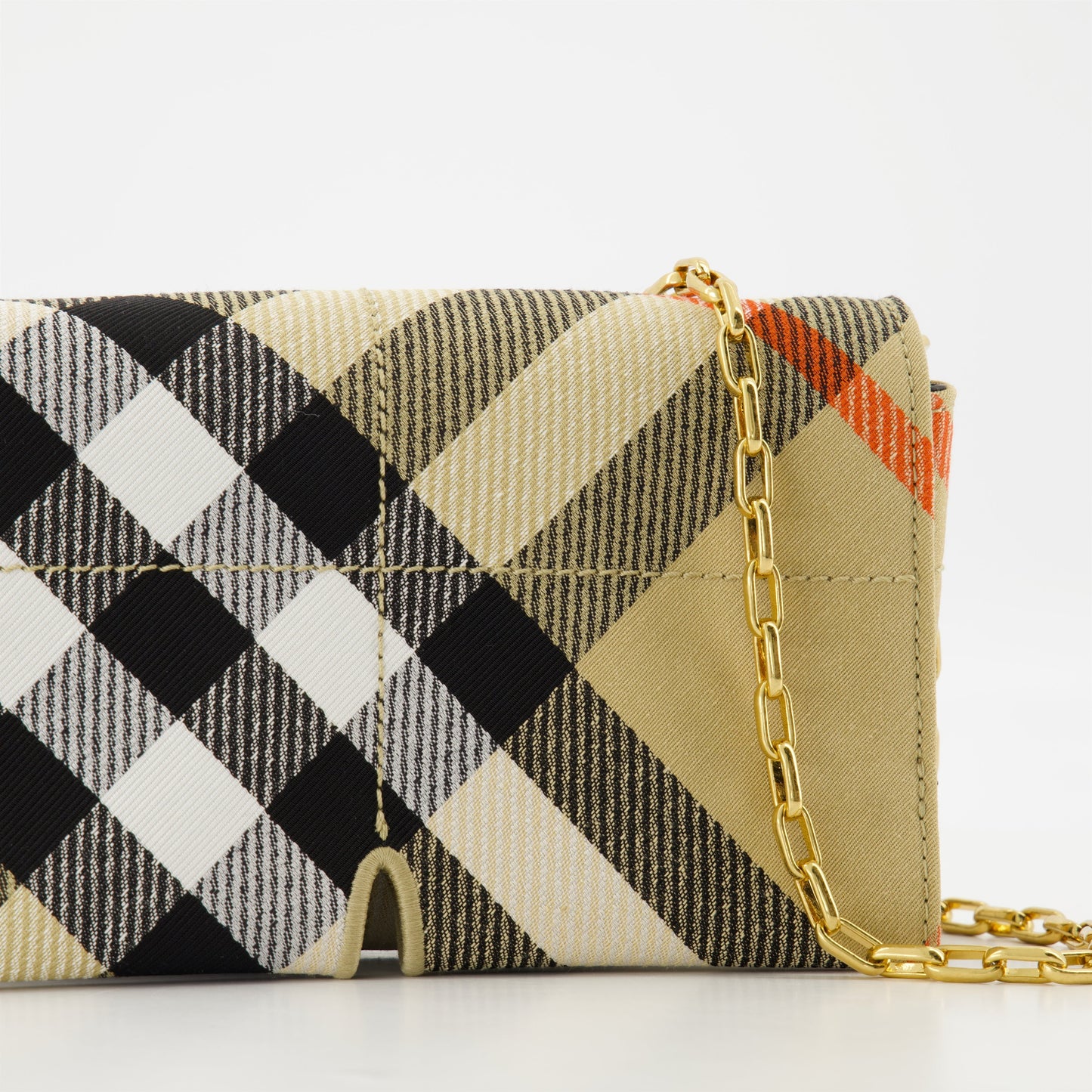 Check Chain Mini Wallet Bag