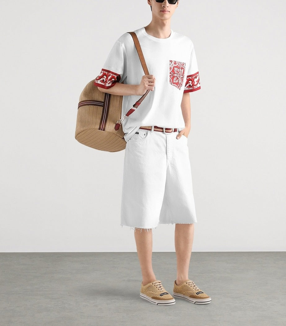 D&G Cotton Silk Majolica Print T-Shirt