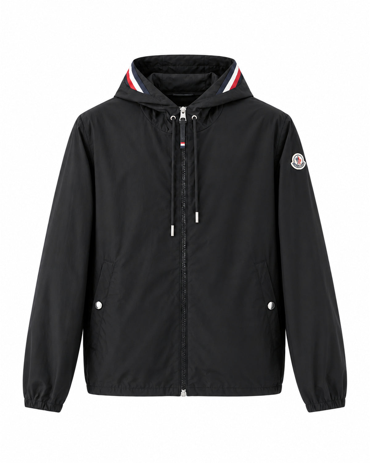 Hooded Windbreaker Jacket – Black
