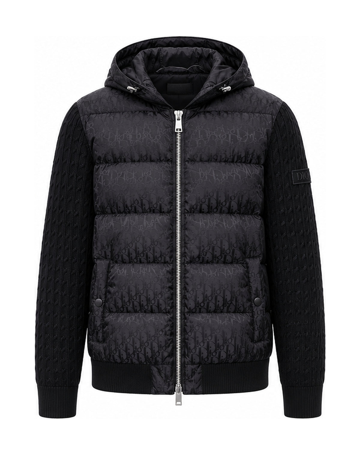 Hooded Padded Knit Jacket